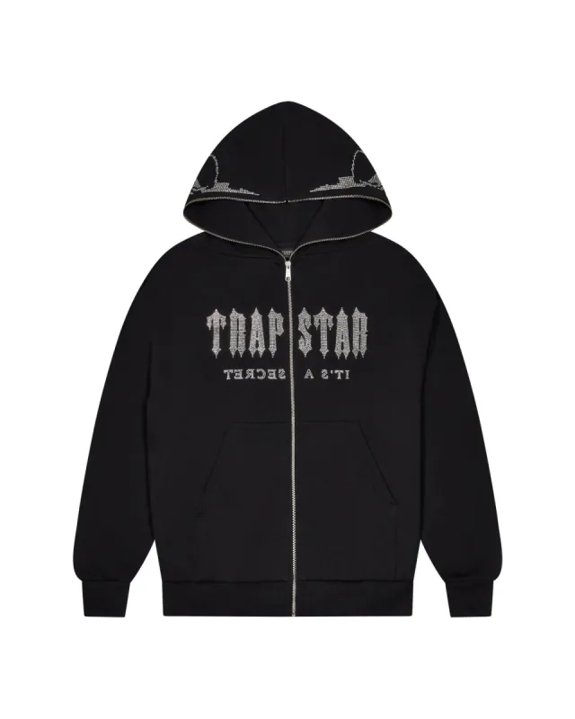 Decoded Skull Diamante Hoodie - Black sold by Trapstar London