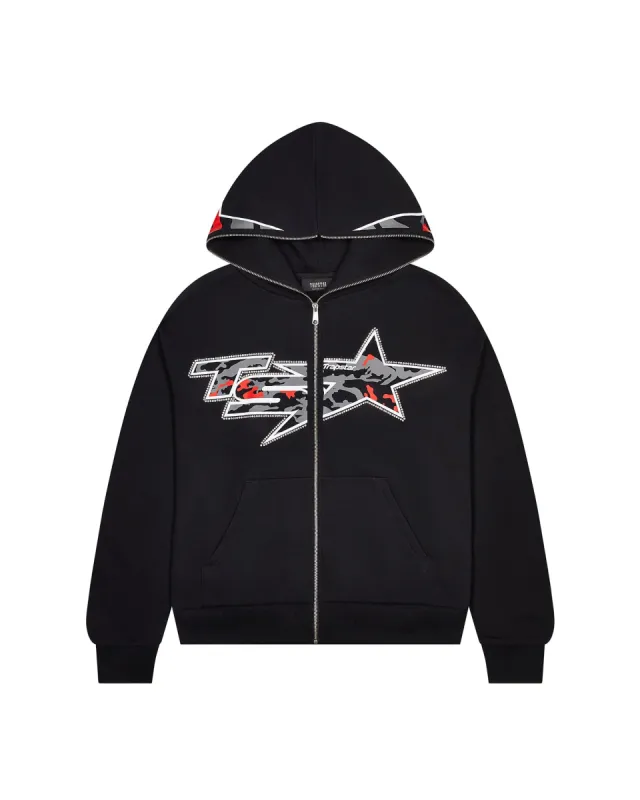 Trapstar x Ed Hardy Script Hoodie - Black/Red | Parallel