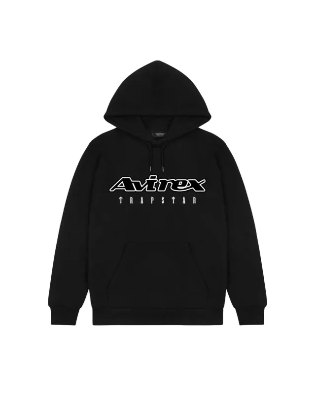 Trapstar x Avirex Hoodie - Black sold by Trapstar London