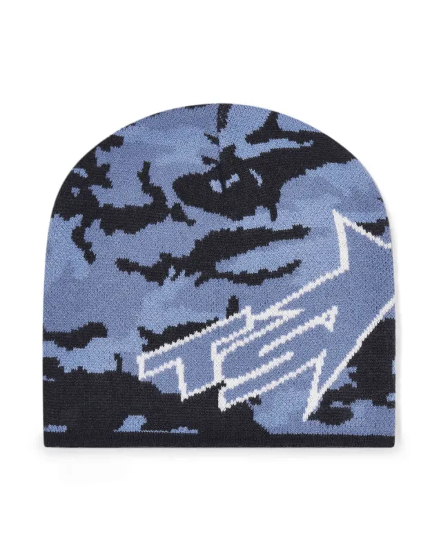 TS Star Beanie - Blue Camo* sold by Trapstar London