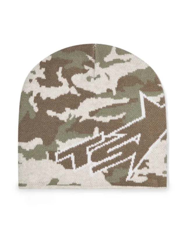 TS Star Beanie - Green Camo* sold by Trapstar London