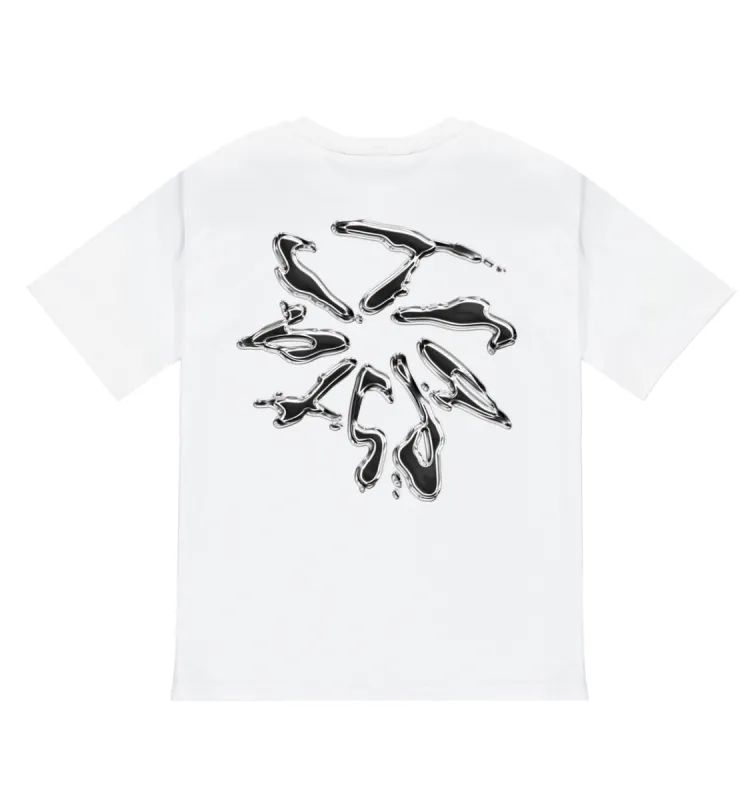 Liquid Chrome Tee - White sold by Trapstar London