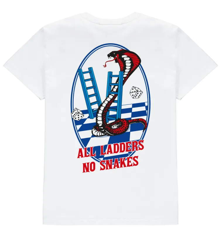 All Ladders No Snakes Tee - White sold by Trapstar London