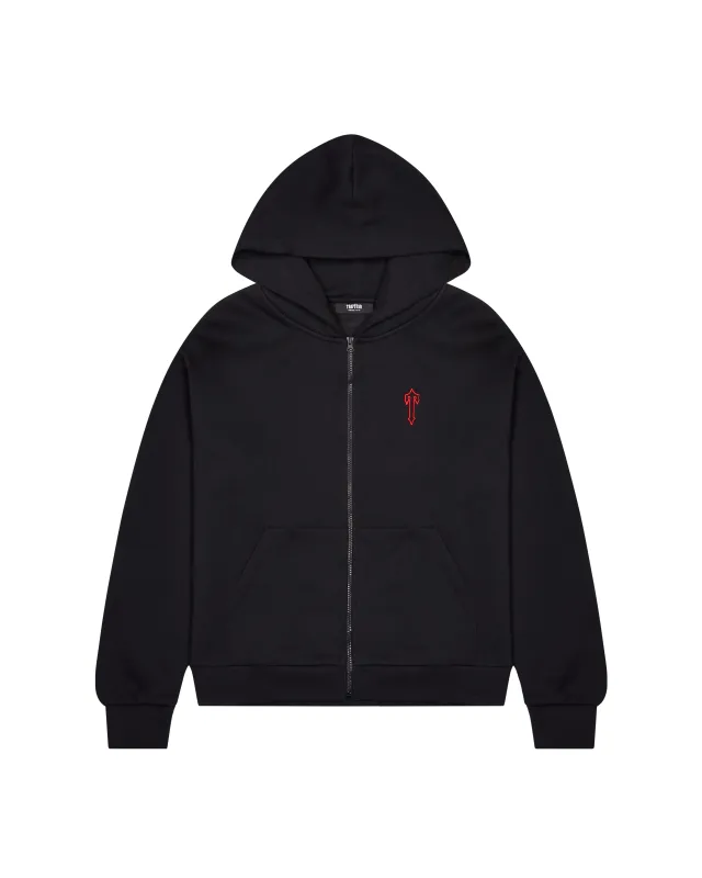 Foundation Zip Through Hoodie - Black/Red* sold by Trapstar London