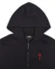 Foundation Zip Through Hoodie - Black/Red* sold by Trapstar London