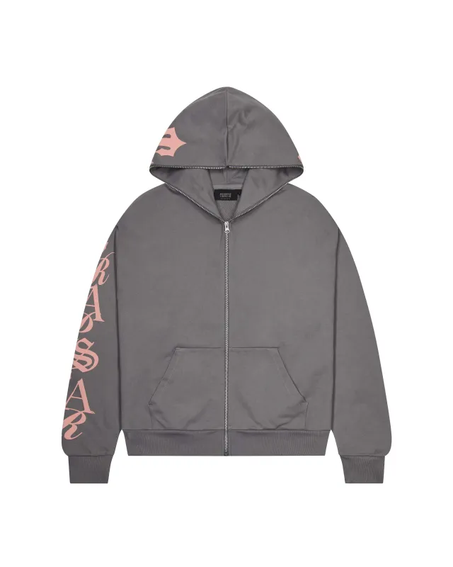 Script Hoodie 2.0 - Grey/Pink sold by Trapstar London