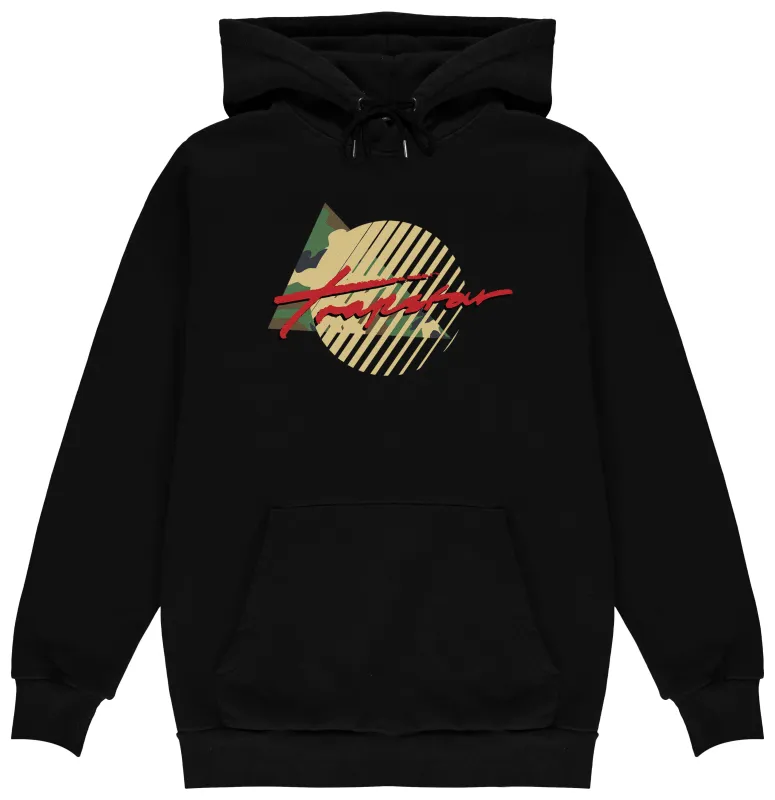 Grand Slam Hoodie - Black/Camo sold by Trapstar London