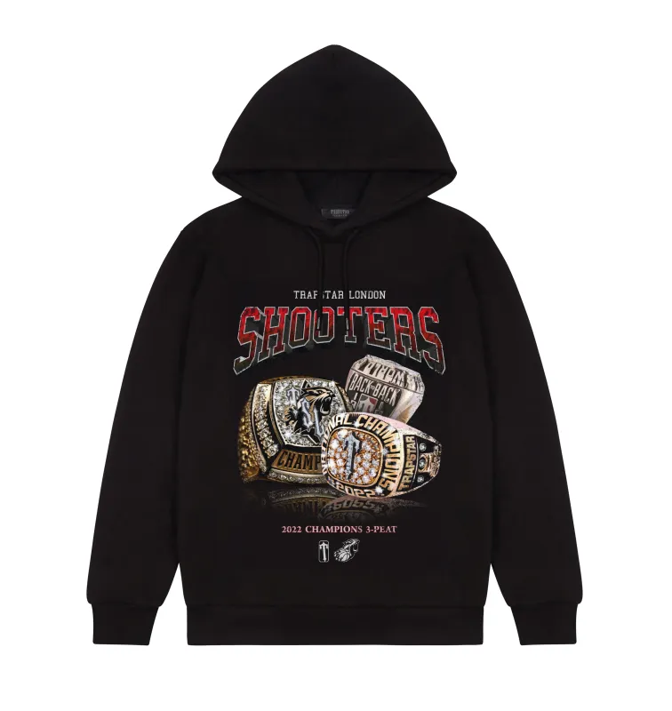 【Trapstar London】FOUNDATION HOODIE パーカー ロゴ BLACK/RED Foundation Zip Through Hoodie - Black/Red* | Parallel