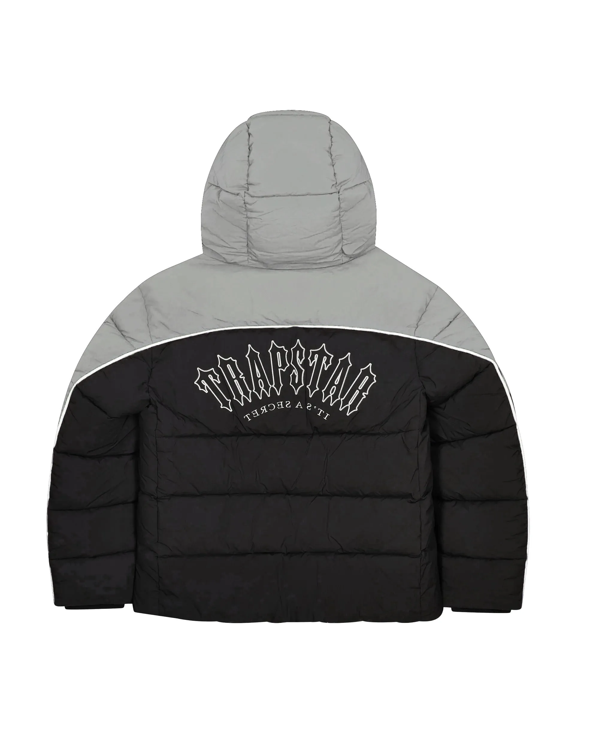 Irongate Arch Puffer - Black/Grey sold by Trapstar London