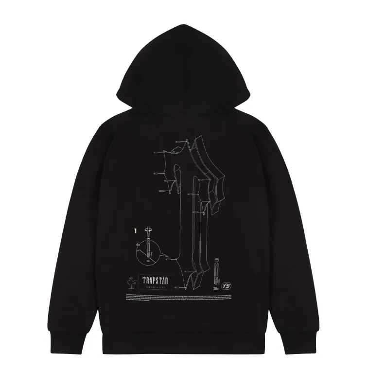 送料無料☆Trapstar London PANTHERA HOODIE パーカー ブラック Trapstar-Panthera-Hoodie-Black
