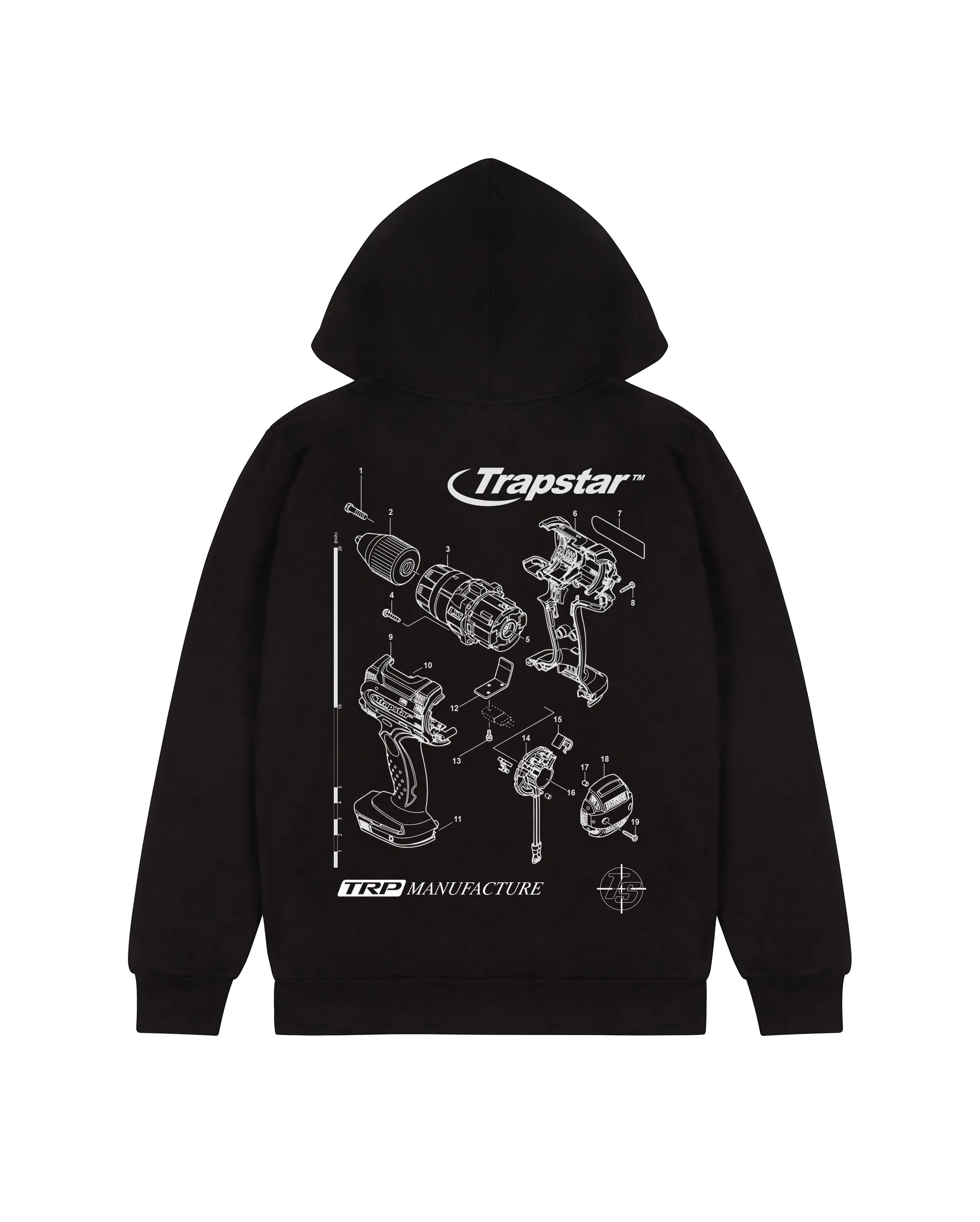 TRP Manufacture Hoodie - Black sold by Trapstar London