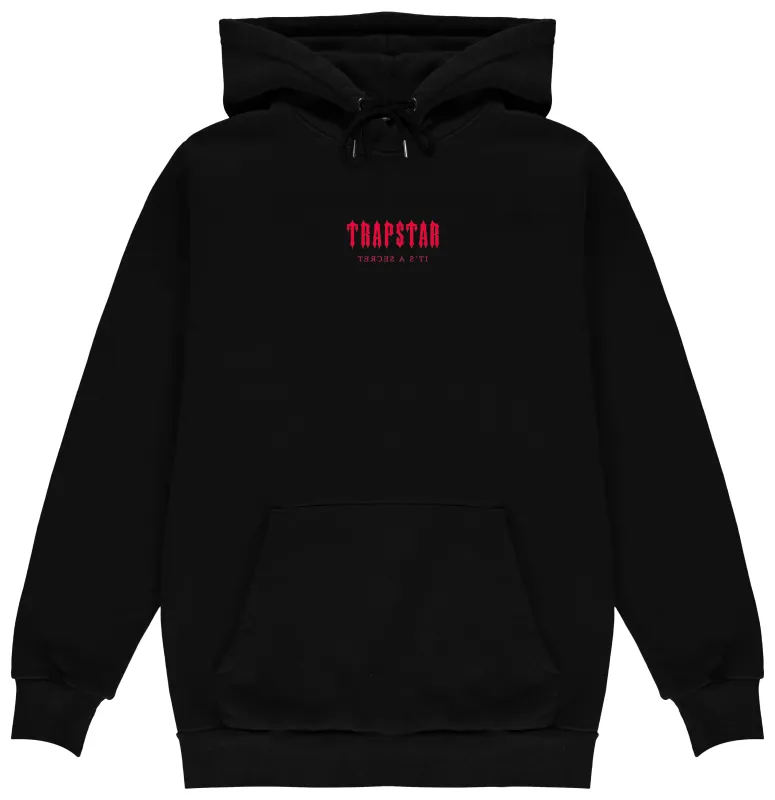 Decoded Centre Chest Hoodie - Black/Red sold by Trapstar London
