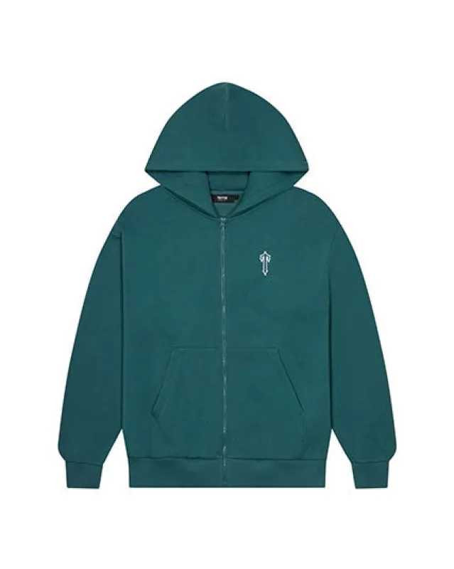 【TRAPSTAR LONDON】Foundation Hoodie Foundation Zip Through Hoodie - Black/Red* | Parallel