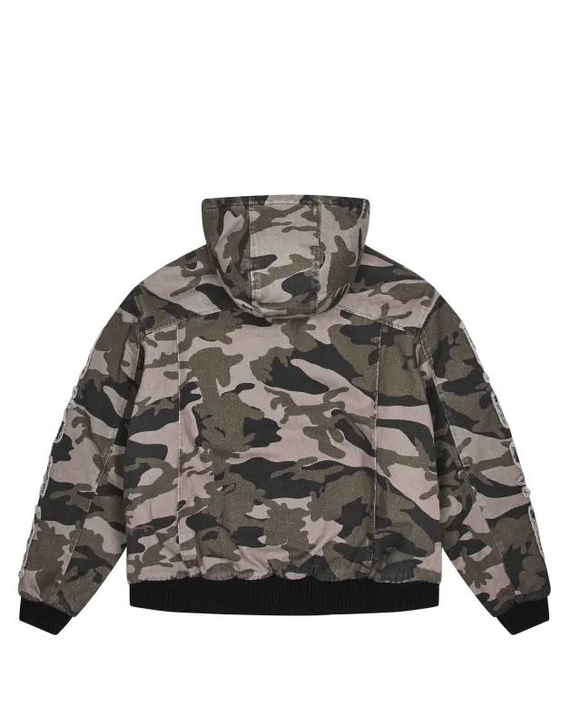 Camo Bomber Jacket - Khaki/Orange* sold by Trapstar London