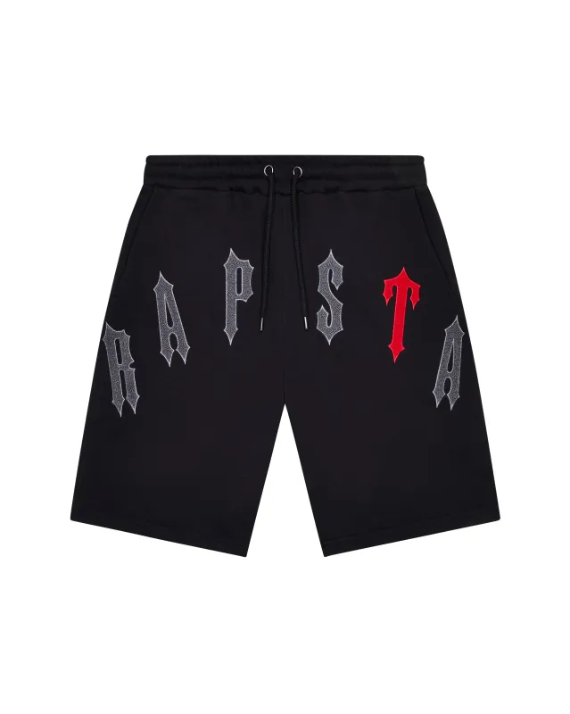 Arch Chenille Decoded 2.0 Shorts - Black/Red* sold by Trapstar London