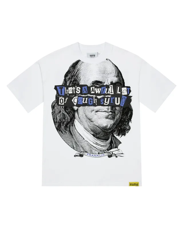 【Trapstar London】X COUGH SYRUP BENJAMIN FRANKLIN Tシャツ Trapstar x Cough Syrup Benjamin Franklin Tee - White* | Parallel