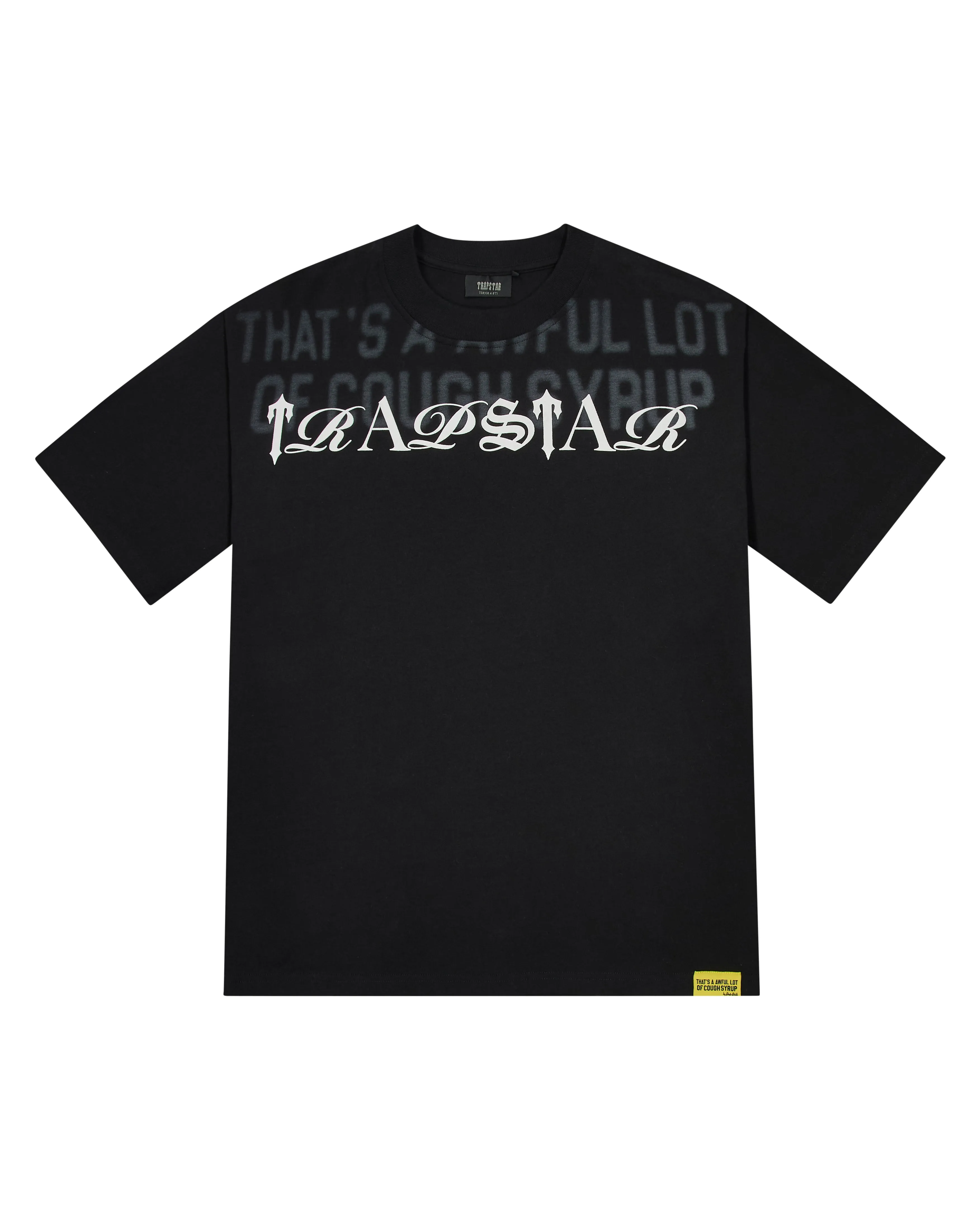 Trapstar x Cough Syrup Script Puff Tee - Black* sold by Trapstar London