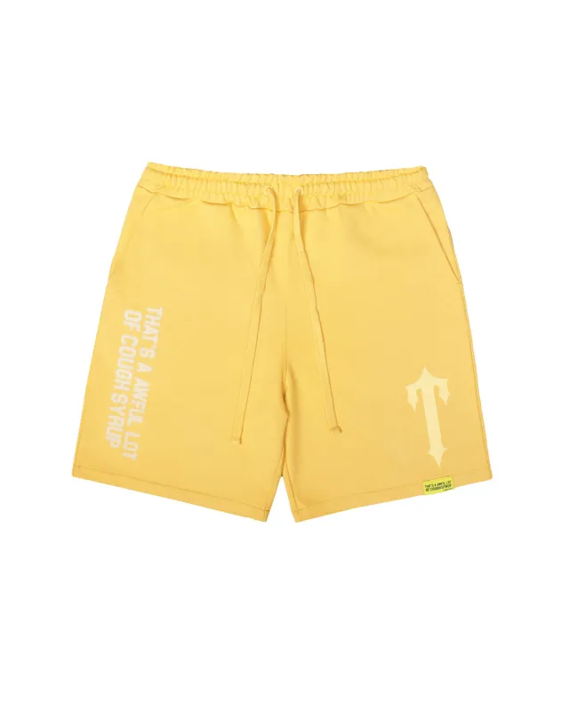 Trapstar x Cough Syrup Puff Shorts - Yellow sold by Trapstar London