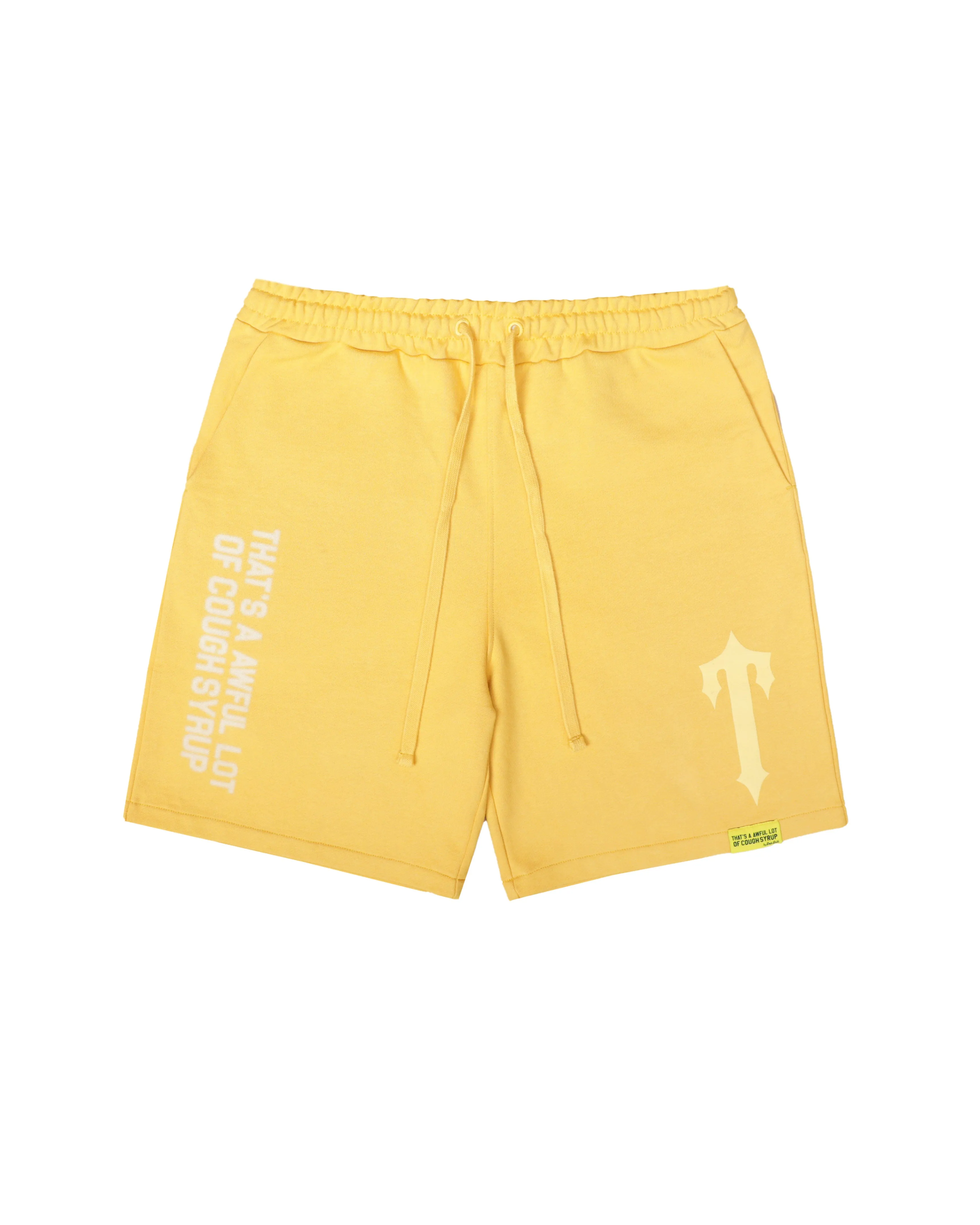 Trapstar x Cough Syrup Puff Shorts - Yellow sold by Trapstar London