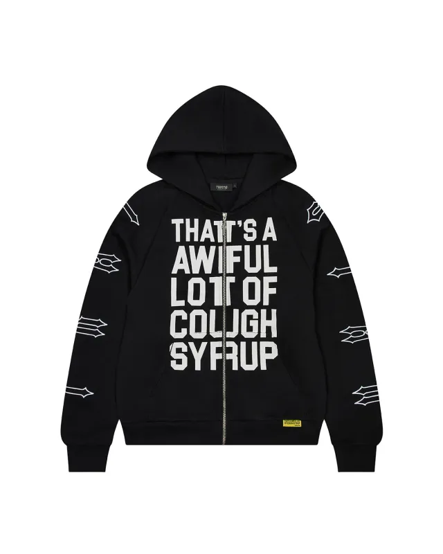 Trapstar x Cough Syrup Patchwork Hoodie - Black* sold by Trapstar London