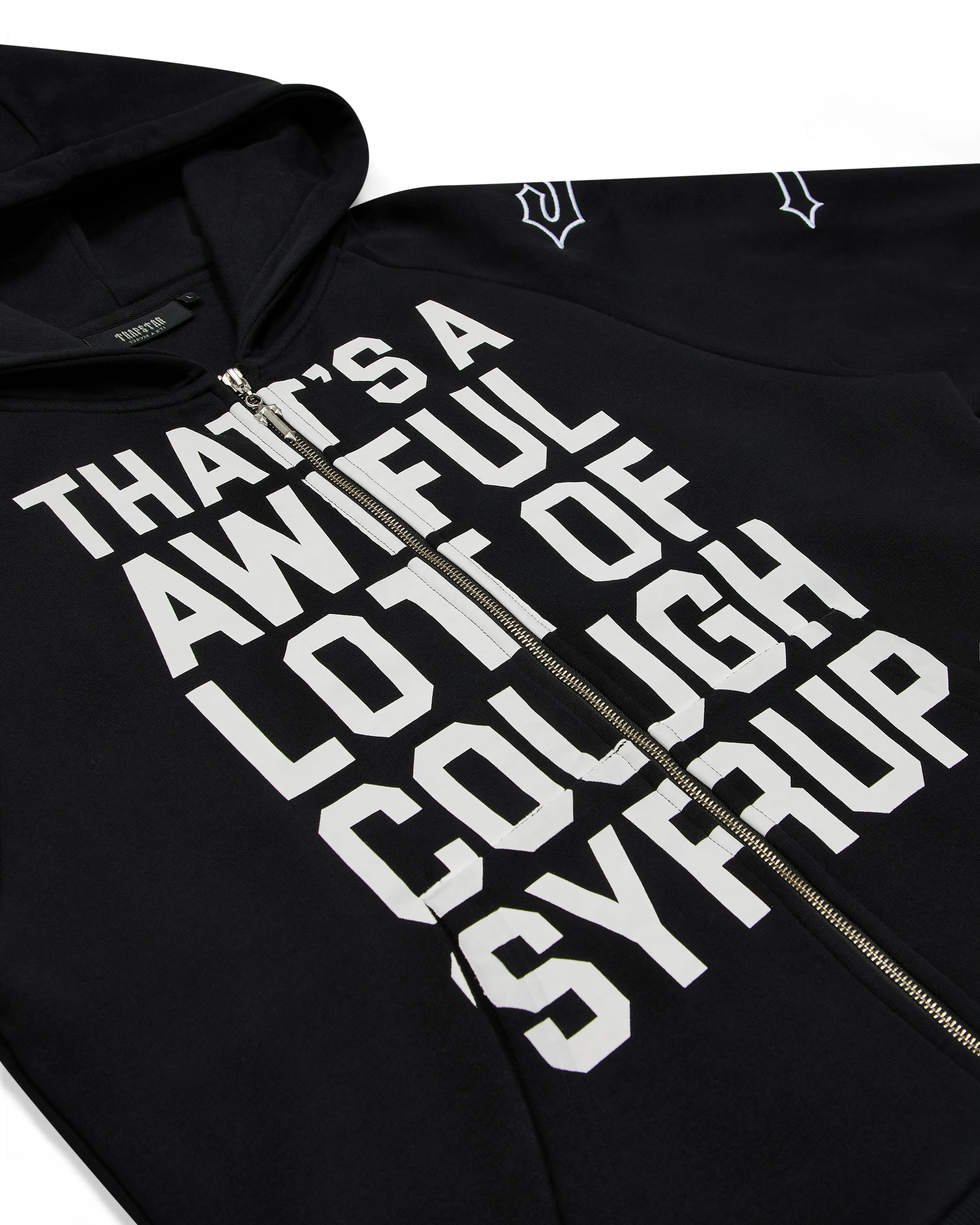 Trapstar x Cough Syrup Patchwork Hoodie - Black* | Parallel