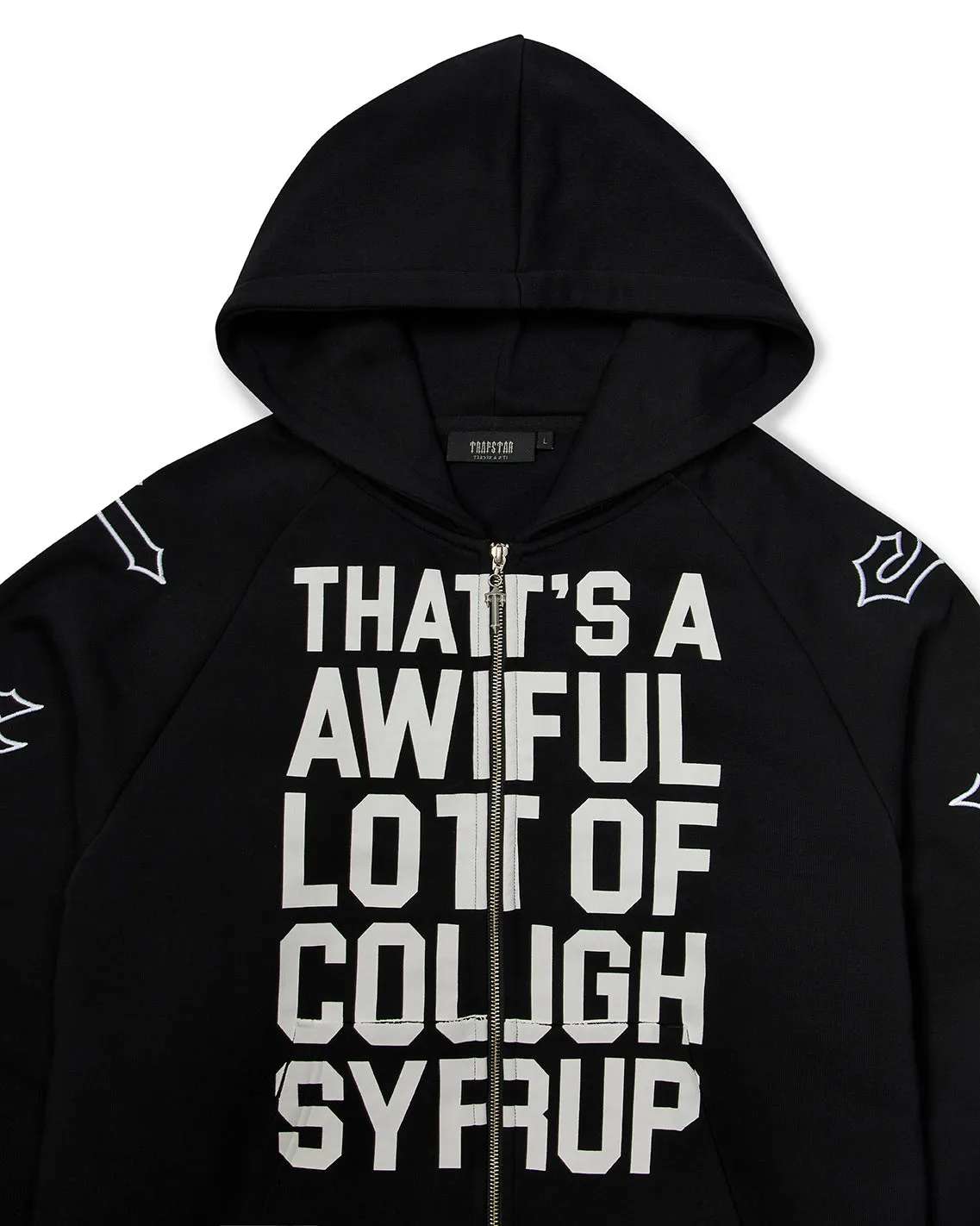 Trapstar x Cough Syrup Patchwork Hoodie - Black* | Parallel