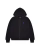 Foundation Zip Through Hoodie - Black/Blue* sold by Trapstar London
