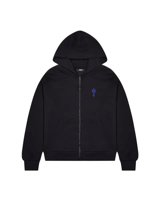 Foundation Zip Through Hoodie - Black/Blue* sold by Trapstar London