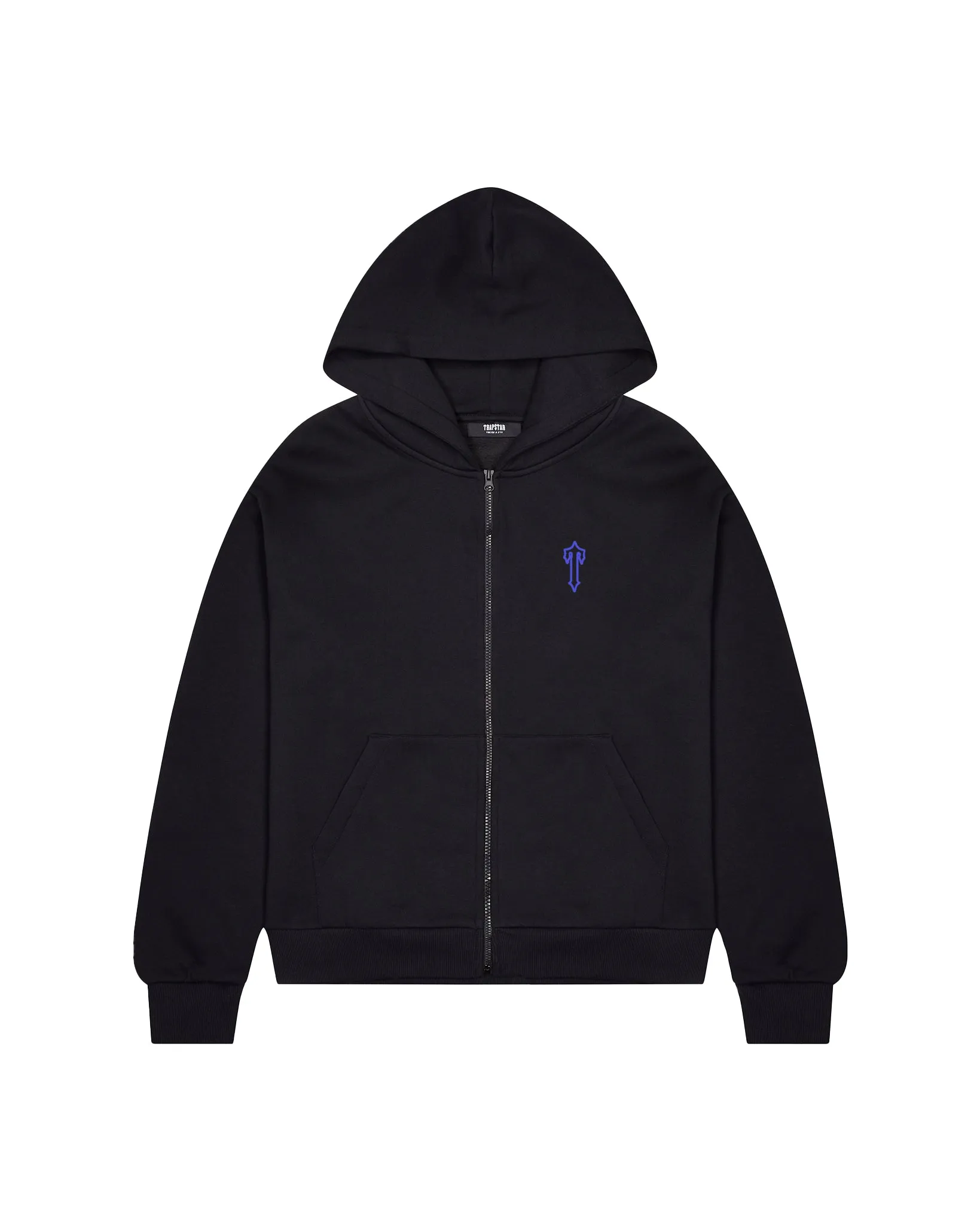Foundation Zip Through Hoodie - Black/Blue* sold by Trapstar London