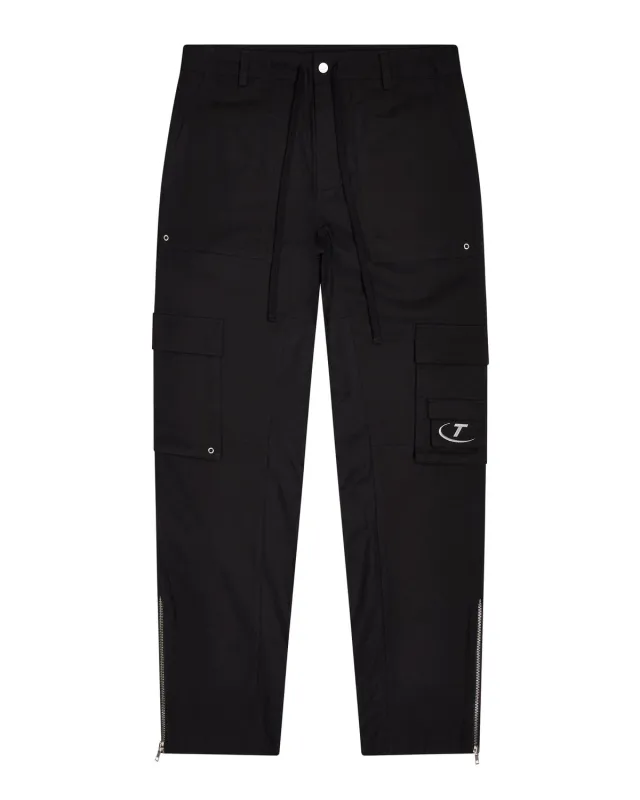 Hyperdrive Panel Cargos - Black sold by Trapstar London