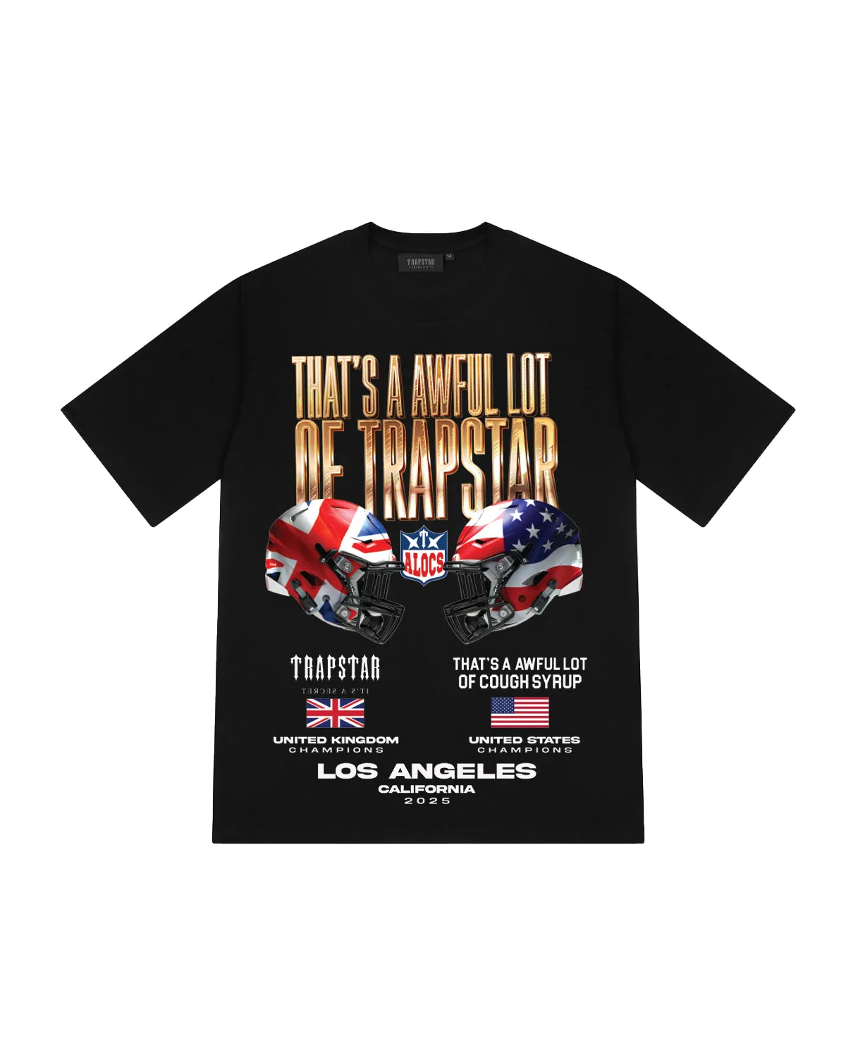 Trapstar x Cough Syrup International Showdown Tee - Black sold by Trapstar London