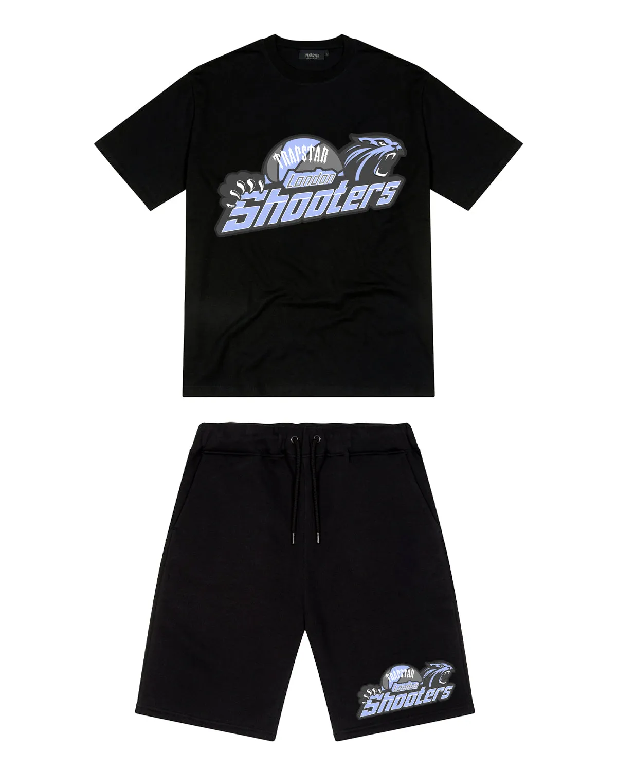 Shooters Shorts Set - Black/Ice 2.0 sold by Trapstar London