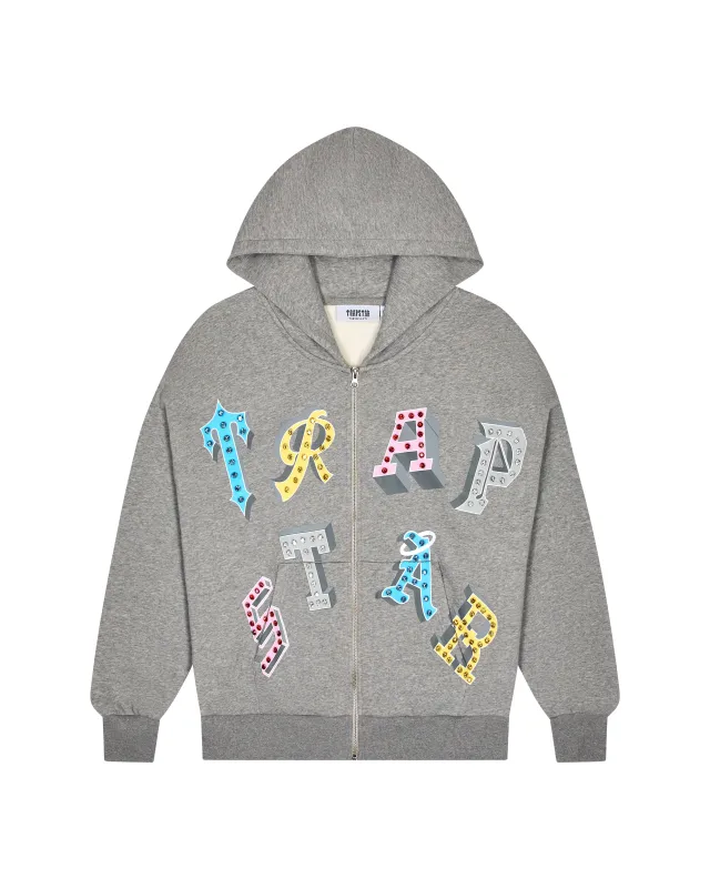 Wildcard 2.0 Zip Hoodie - Grey sold by Trapstar London