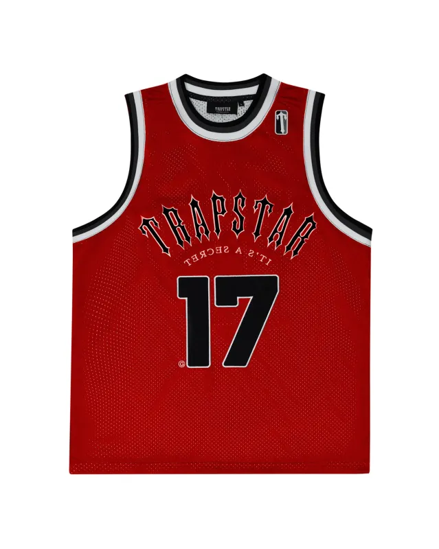 Irongate Basketball Vest - Red sold by Trapstar London