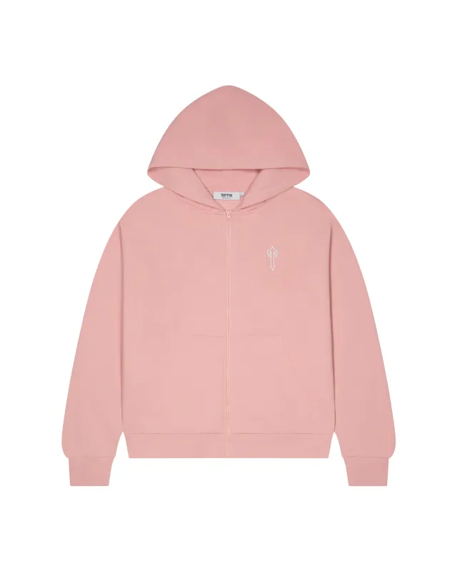 Foundation Zip Through Hoodie - Pink sold by Trapstar London