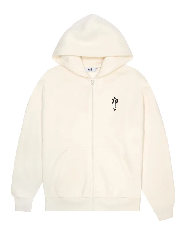 Foundation Zip Through Hoodie - Natural sold by Trapstar London