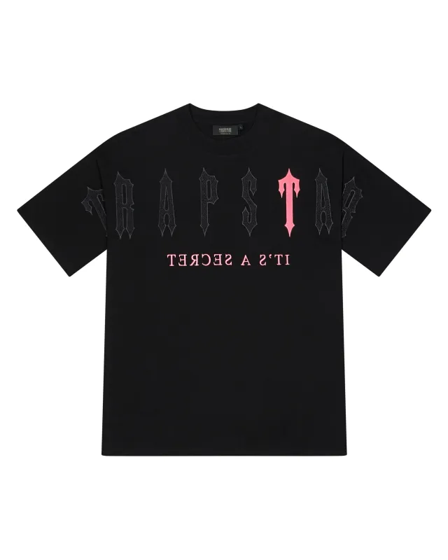 Arch Chenille Decoded 2.0 Tee - Black/Pink sold by Trapstar London