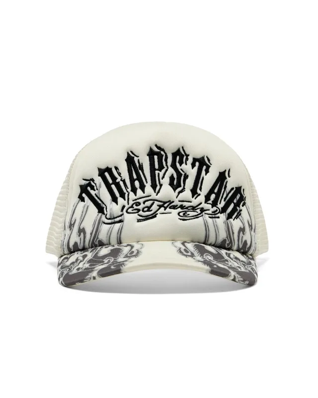 Trapstar x Ed Hardy Flame Trucker - Natural | Parallel