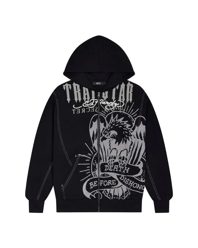Trapstar London スクリプト ワッフル パーカー 送料関税込 Trapstar London Script Waffle Hoodie - Black | Parallel
