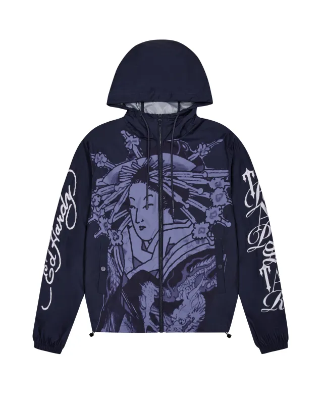 Trapstar x Ed Hardy Geisha Windbreaker - Purple sold by Trapstar London