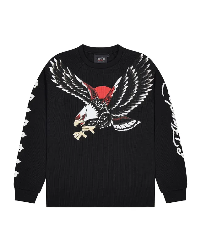 Trapstar London Trapstar x Ed Hardy Waffle LS Top - Black