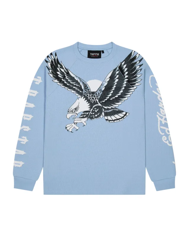 Trapstar x Ed Hardy Waffle LS Top - Light Blue sold by Trapstar London