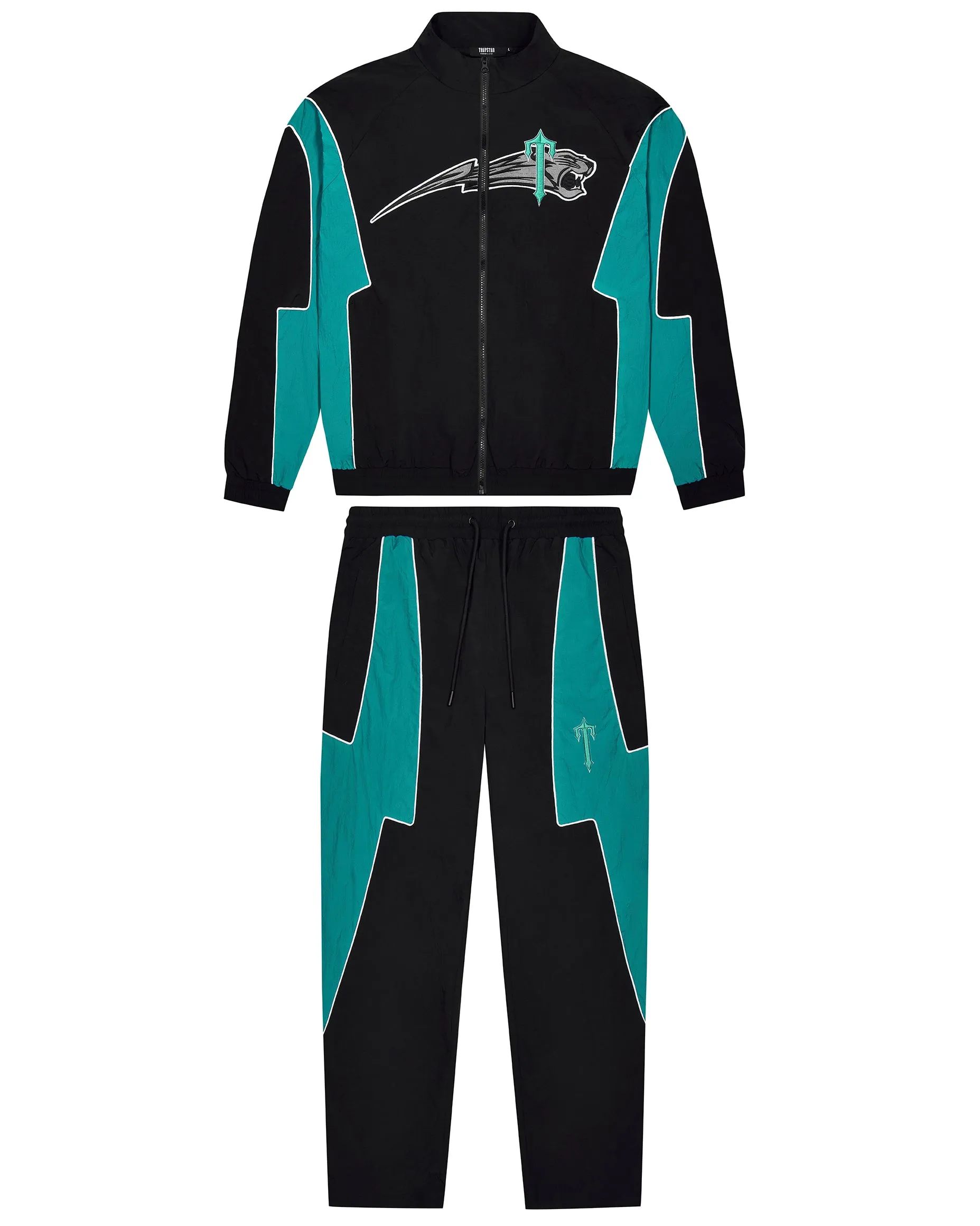 Shooters 2.0 Shell Tracksuit - Black/Teal sold by Trapstar London product image thumbnail 2