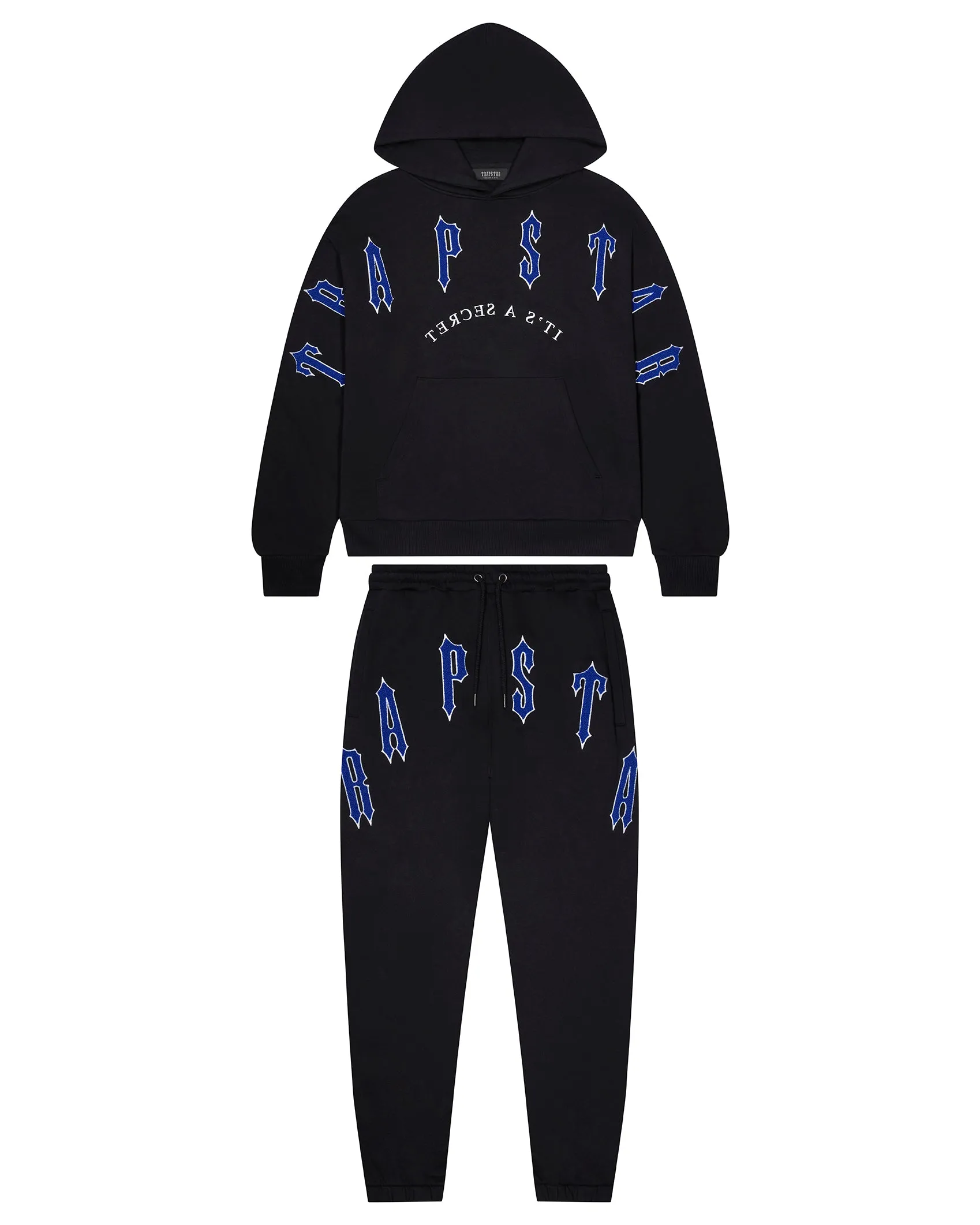 Irongate Arch Chenille 2.0 Tracksuit - Black/Blue sold by Trapstar London