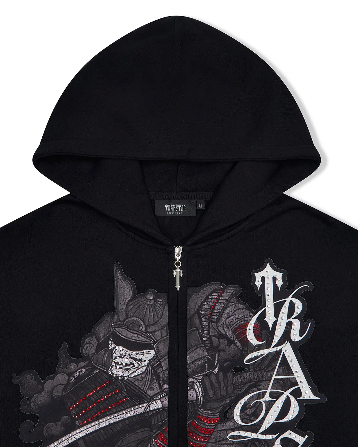 Samurai Diamanté Hoodie - Black sold by Trapstar London product image thumbnail 4