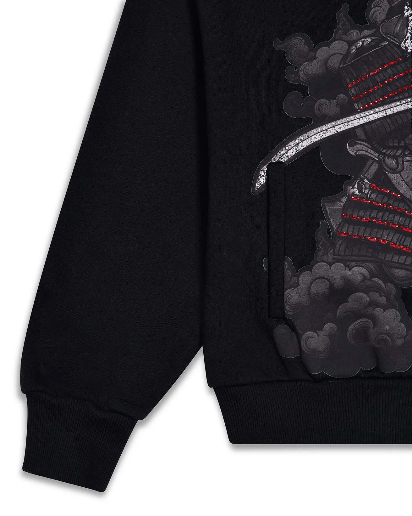 Samurai Diamanté Hoodie - Black sold by Trapstar London product image thumbnail 5
