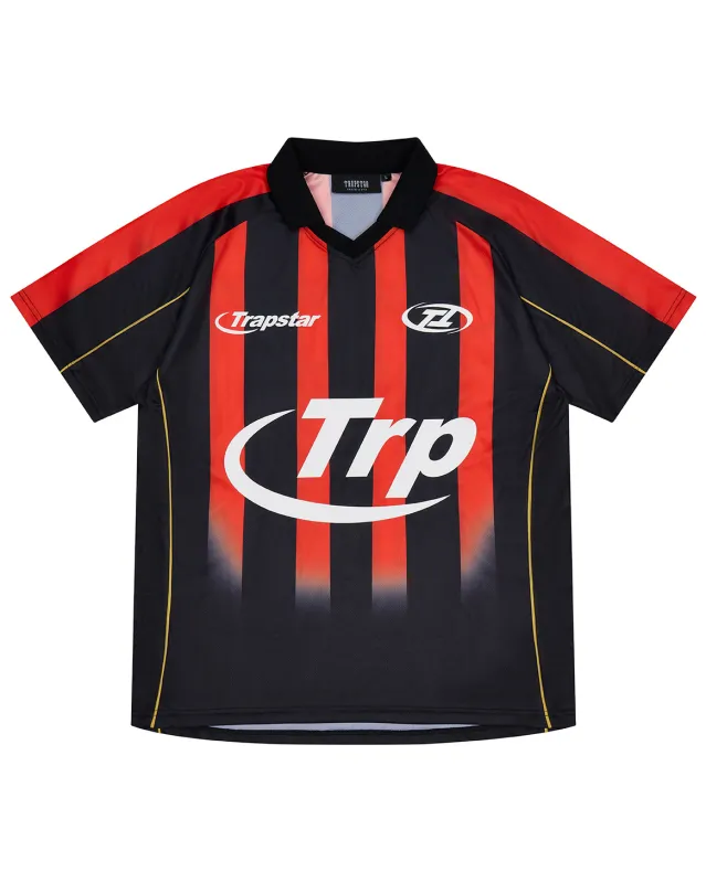 Trapstar London Irongate Football Jersey - Black/Red | Parallel