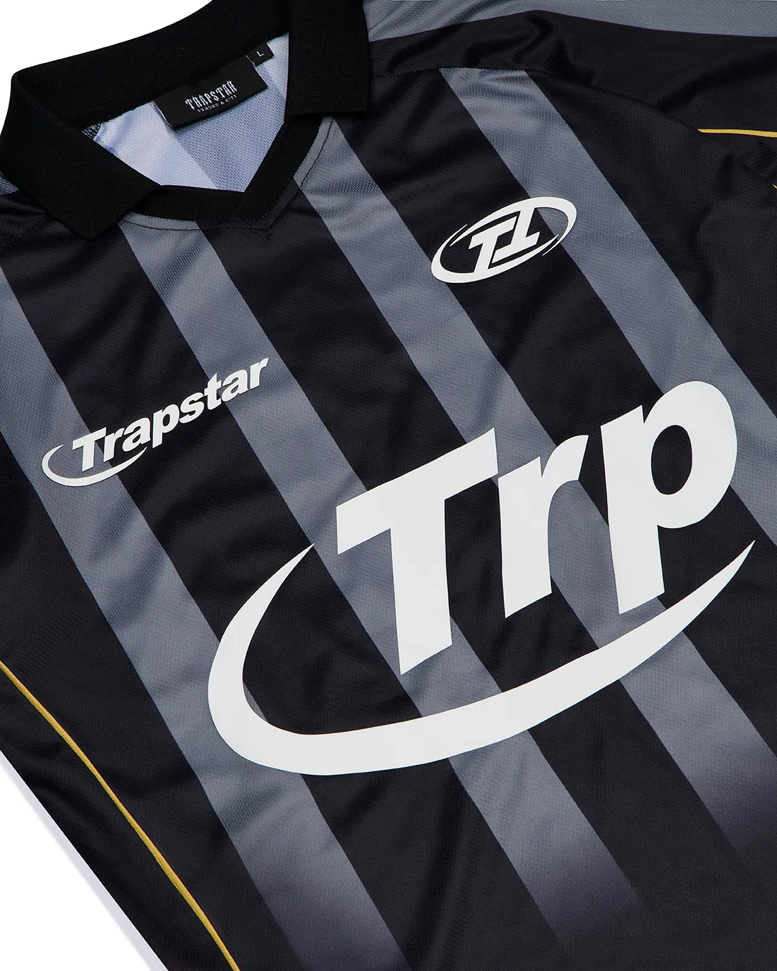 *PRE ORDER* Hyperdrive Striped Football Jersey - Black sold by Trapstar London product image thumbnail 3