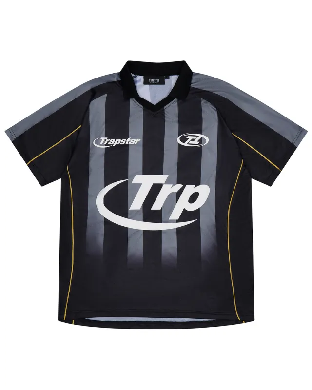 *PRE ORDER* Hyperdrive Striped Football Jersey - Black sold by Trapstar London
