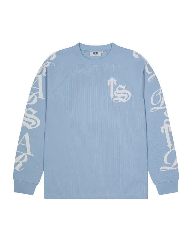 Script Waffle LS Top - Light Blue sold by Trapstar London